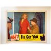 Image 1 : I'll Get You  original 1953 vintage lobby card