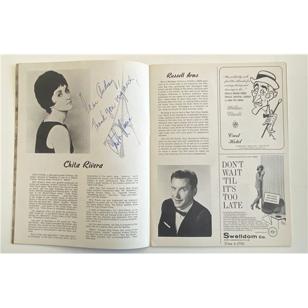 Chita Rivera signed program