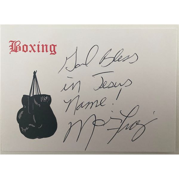 Boxer Marcus Frazier original signature