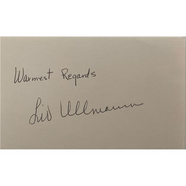 Liv Ullmann original signature