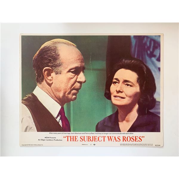 The Subject Was Roses original 1968 vintage lobby card