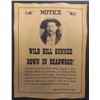 Image 1 : Wild Bill Hickok Reprint Wanted Poster