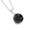 Image 2 : 14KT White Gold 2.06ctw Black Diamond Pendant with Chain