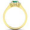 Image 4 : 14KT Yellow Gold 1.53ct Zambian Emerald and Diamond Ring