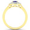 Image 4 : 14KT Yellow Gold 0.75ct Tanzanite and Diamond Ring