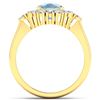 Image 4 : 14KT Yellow Gold 1.65ct Aquamarine and Diamond Ring