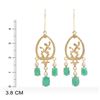 Image 3 : Plated 18KT Yellow Gold and Sterling Silver 3.60ctw Emerald Earrings