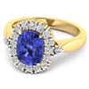 Image 3 : 14KT Yellow Gold 2.02ct Tanzanite and Diamond Ring