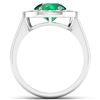 Image 4 : 14KT White Gold 1.8ct Zambian Emerald and Diamond Ring