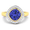 Image 3 : 14KT Yellow Gold 1.99ctw Tanzanite and Diamond Ring