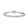Image 1 : Plated Rhodium 7.0ctw White E-F Fire Moissanite Bracelet