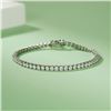 Image 3 : Plated Rhodium 7.0ctw White E-F Fire Moissanite Bracelet