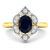 Image 3 : 14KT Yellow Gold 1.3ctw Blue Sapphire and Diamond Ring