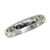 Image 2 : Stunning 0.24 Ct Natural Sapphire & Emerald Ring