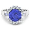 Image 2 : 14KT White Gold 2.57ct Tanzanite and Diamond Ring