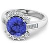 Image 3 : 14KT White Gold 2.57ct Tanzanite and Diamond Ring