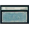 Image 2 : 1864 $10 T-68 Confederate PMG 64EPQ