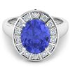 Image 2 : 14KT White Gold 3.43ct Tanzanite and Diamond Ring