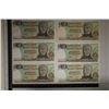 Image 1 : 6-ARGENTINA 50 PESO BANKNOTES COLORIZED