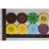 Image 1 : 8-PLASTIC CASINO GAMING TOKENS: 4-25 CENT AND