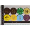 Image 2 : 8-PLASTIC CASINO GAMING TOKENS: 4-25 CENT AND