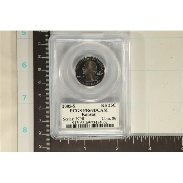 2005-S KANSAS QUARTER PCGS PR69 DCAM