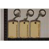 Image 2 : 3 NICE WOODEN ENGRAVED KEYCHAINS WITH A US $1,