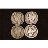 Image 1 : 1930, 31, 34-D & 1938 SILVER MERCURY DIMES