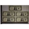 Image 1 : 5-1957 $1 SILVER CERTS WITH CONSECUTIVE SERIAL'S