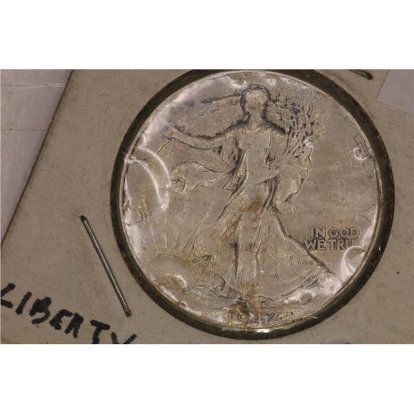 1942 SILVER WALKING LIBERTY HALF DOLLAR