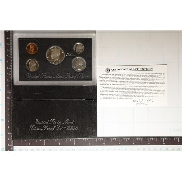1993 US SILVER PROOF SET (WITH BOX) & CERTIFICATE