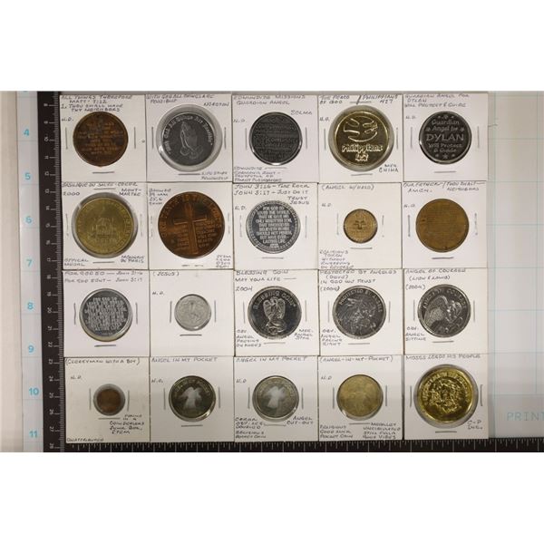 20 ASSORTED RELIGIOUS TOKENS
