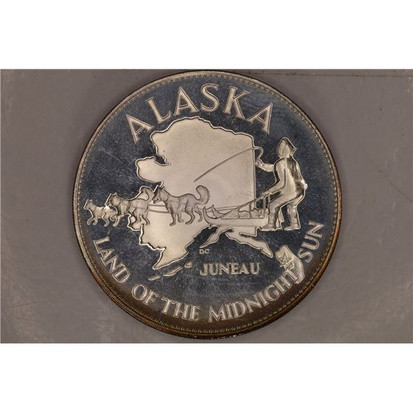 .51 OZ. PF STERLING SILVER ALASKA STATE ROUND WITH