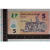 Image 2 : 2009 NIGERIA 5 NAIRA CRISP UNC POLYMER COLORIZED