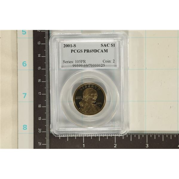 2001-S SACAGAWEA DOLLAR PCGS PR69 DCAM
