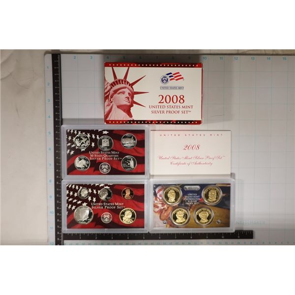 2008 US SILVER PROOF SET (WITH BOX) & CERTIFICATE