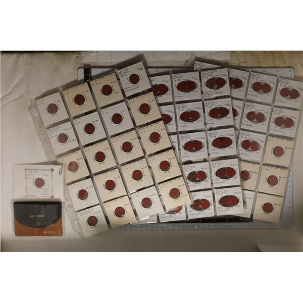 LOT OF RED PULP TAX TOKENS AND LEATHER TOKEN
