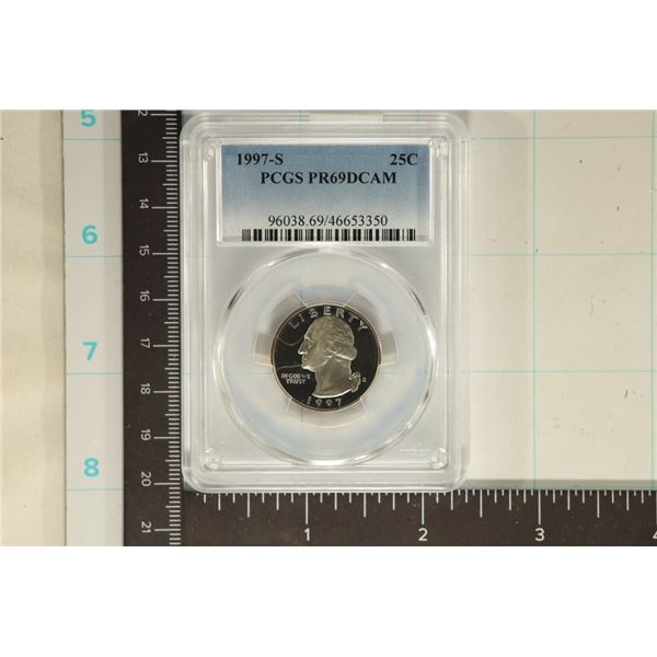 1997-S WASHINGTON QUARTER PCGS PR69 DCAM