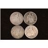 Image 1 : 1850, 53, 84 & 1891 SILVER SEATED LIBERTY DIMES