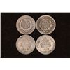 Image 2 : 1850, 53, 84 & 1891 SILVER SEATED LIBERTY DIMES