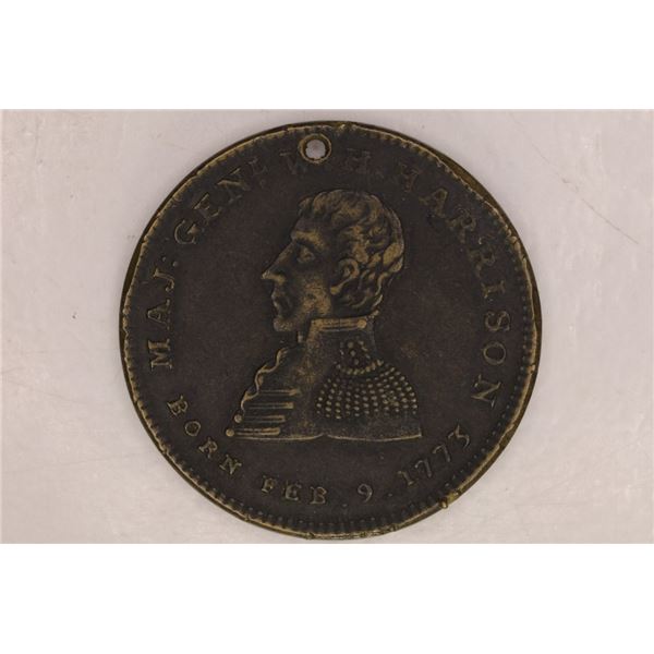 1840 MAJOR GENERAL W.H. HARRISON CAMPAIGN TOKEN