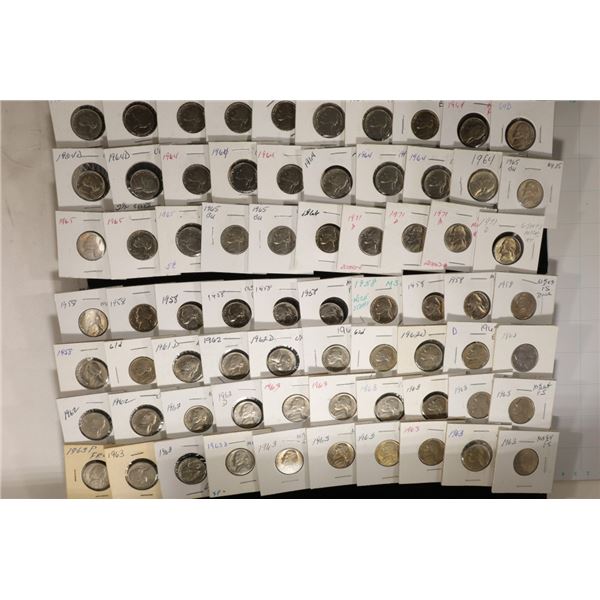 80 UNC-BU JEFFERSON NICKELS: 1958-1971