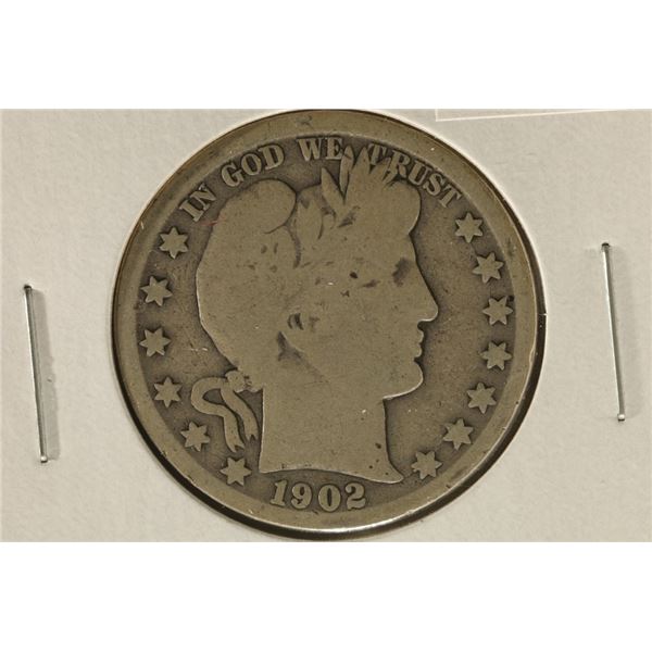 1902-O SILVER BARBER HALF DOLLAR