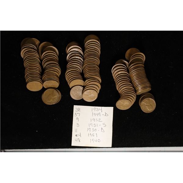 150-LINCOLN WHEAT CENTS: 1934-1952