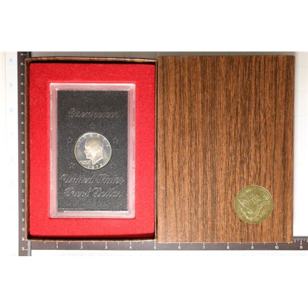 1972 IKE SILVER DOLLAR (BROWN PACK) PROOF