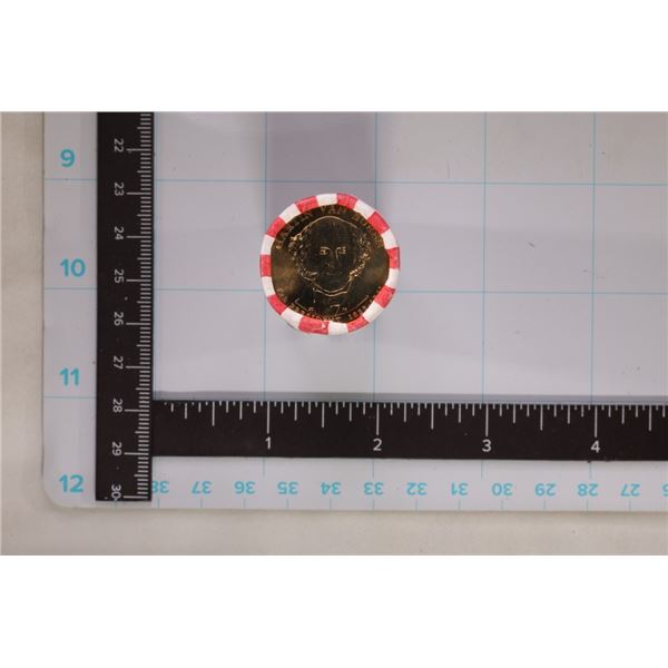 2008-P SOLID DATE $25 UNC ROLL OF PRESIDENTIAL