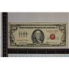 Image 1 : 1966-A US $100 RED SEAL NOTE INK ON LEFT OBVERSE