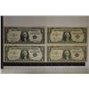 4-$1 SILVER CERTIFICATES: CRISP UNC 1935-A, 1957