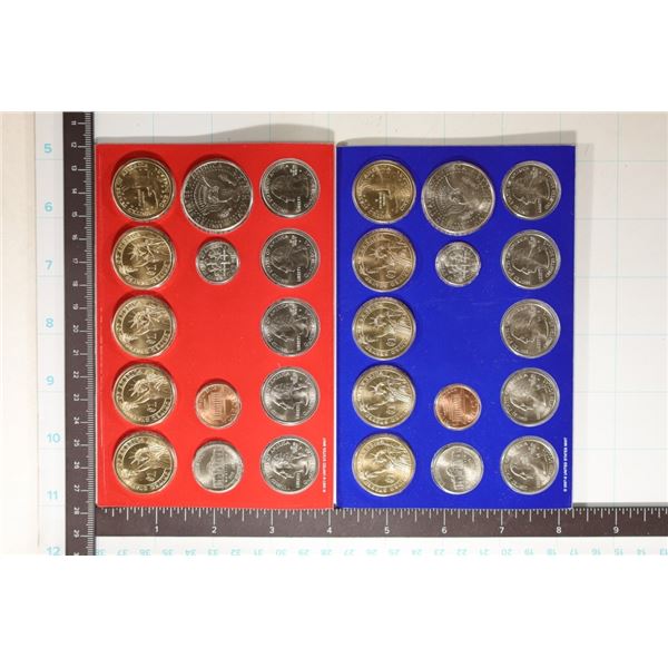 2008 US MINT SET (UNC) P/D (WITH MINT SLEEVES)