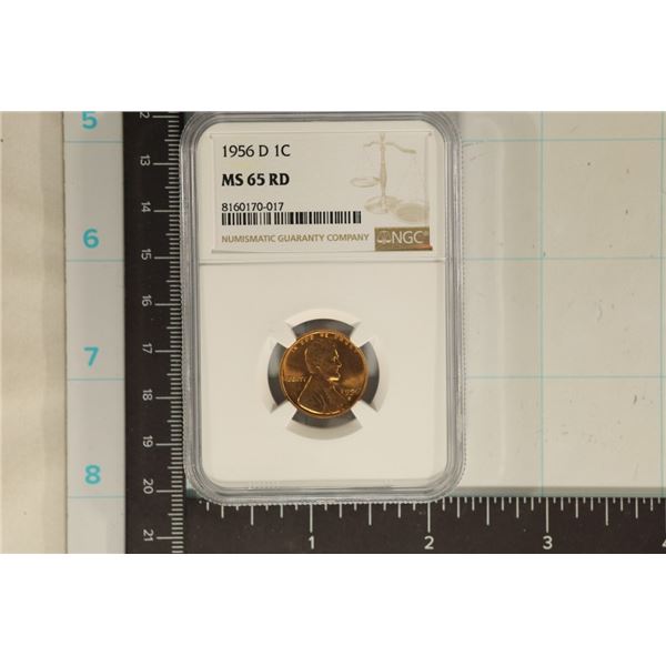 1956-D LINCOLN WHEAT CENT NGC MS65RD